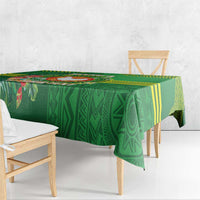 Personalized Manu'a Cession Day Tablecloth Tropical Flowers With Polynesian Pattern LT14 - Polynesian Pride