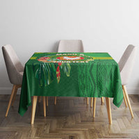 Personalized Manu'a Cession Day Tablecloth Tropical Flowers With Polynesian Pattern LT14 - Polynesian Pride