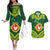 Manu'a Flag Day Couples Matching Off The Shoulder Long Sleeve Dress and Hawaiian Shirt Polynesian Pattern National Color Proud