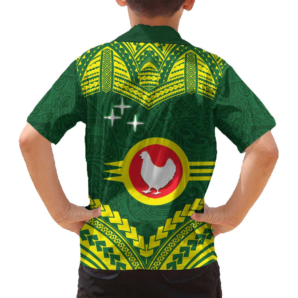 Manu'a Flag Day Family Matching Long Sleeve Bodycon Dress and Hawaiian Shirt Polynesian Pattern National Color Proud