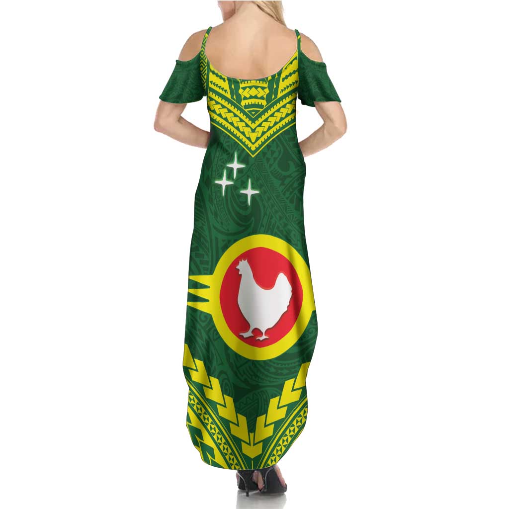 Manu'a Flag Day Family Matching Summer Maxi Dress and Hawaiian Shirt Polynesian Pattern National Color Proud