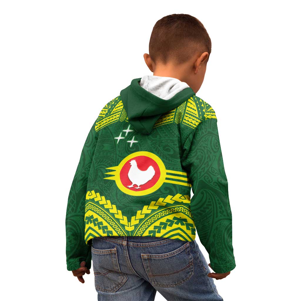 Manu'a Flag Day Kid Hoodie Polynesian Pattern National Color Proud
