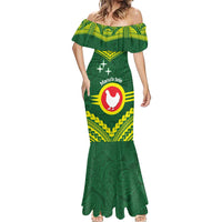 Manu'a Flag Day Mermaid Dress Polynesian Pattern National Color Proud