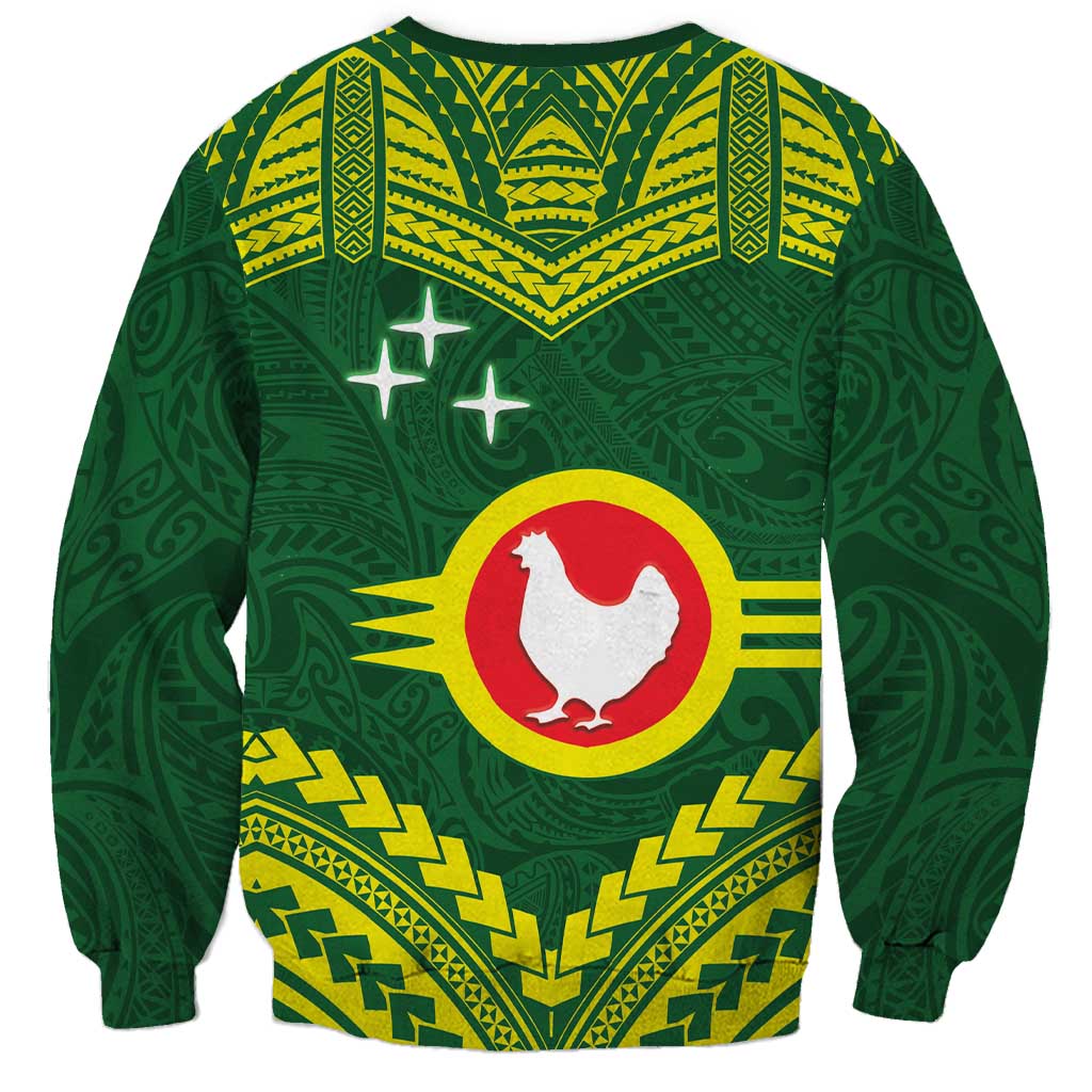 Manu'a Flag Day Sweatshirt Polynesian Pattern National Color Proud