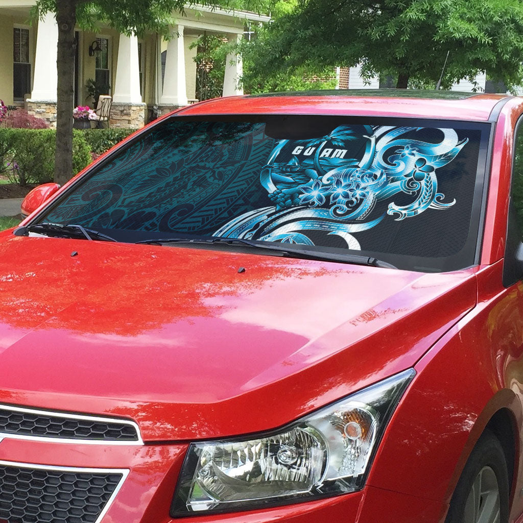 Asut Guam Chamorro Auto Sun Shade Guahan Seal Tattoo LT14 - Polynesian Pride