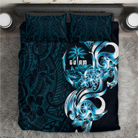 Asut Guam Chamorro Bedding Set Guahan Seal Tattoo LT14 Blue - Polynesian Pride