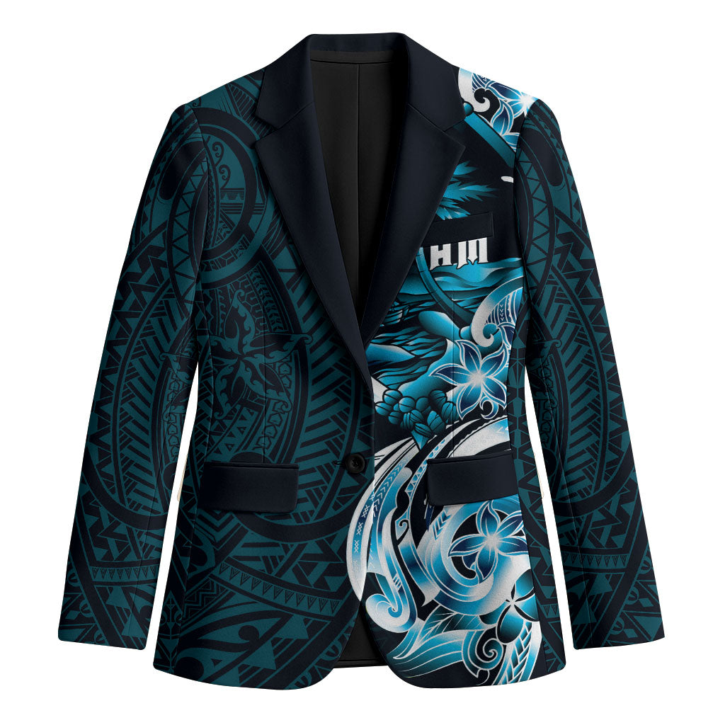 Asut Guam Chamorro Blazer Guahan Seal Tattoo LT14 Unisex Blue - Polynesian Pride