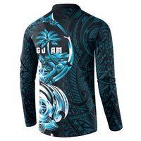 Asut Guam Chamorro Button Sweatshirt Guahan Seal Tattoo LT14 - Polynesian Pride