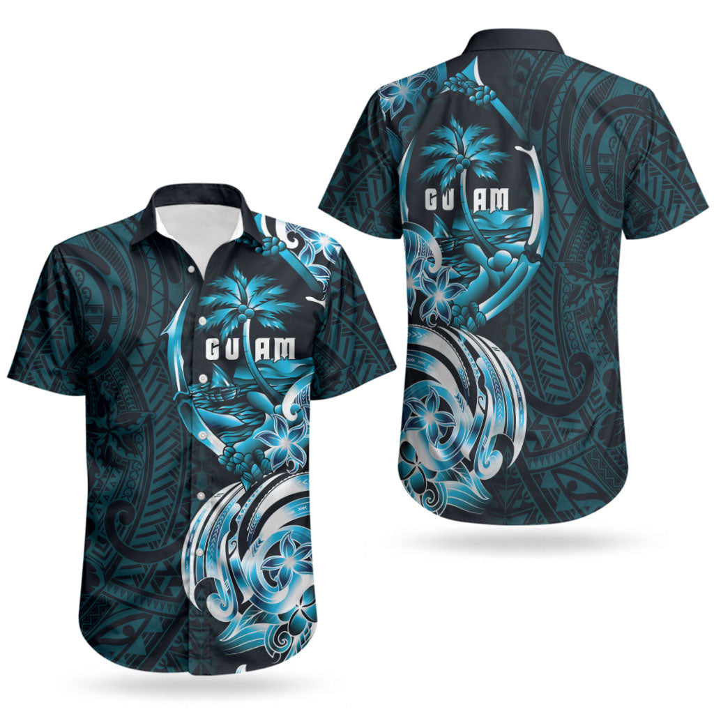 Asut Guam Chamorro Couples Matching Mermaid Dress and Hawaiian Shirt Guahan Seal Tattoo LT14 - Polynesian Pride