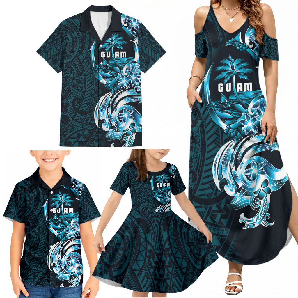 Asut Guam Chamorro Family Matching Summer Maxi Dress and Hawaiian Shirt Guahan Seal Tattoo LT14 - Polynesian Pride