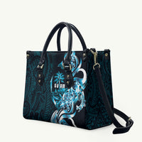 Asut Guam Chamorro Leather Bag Guahan Seal Tattoo LT14 Blue - Polynesian Pride