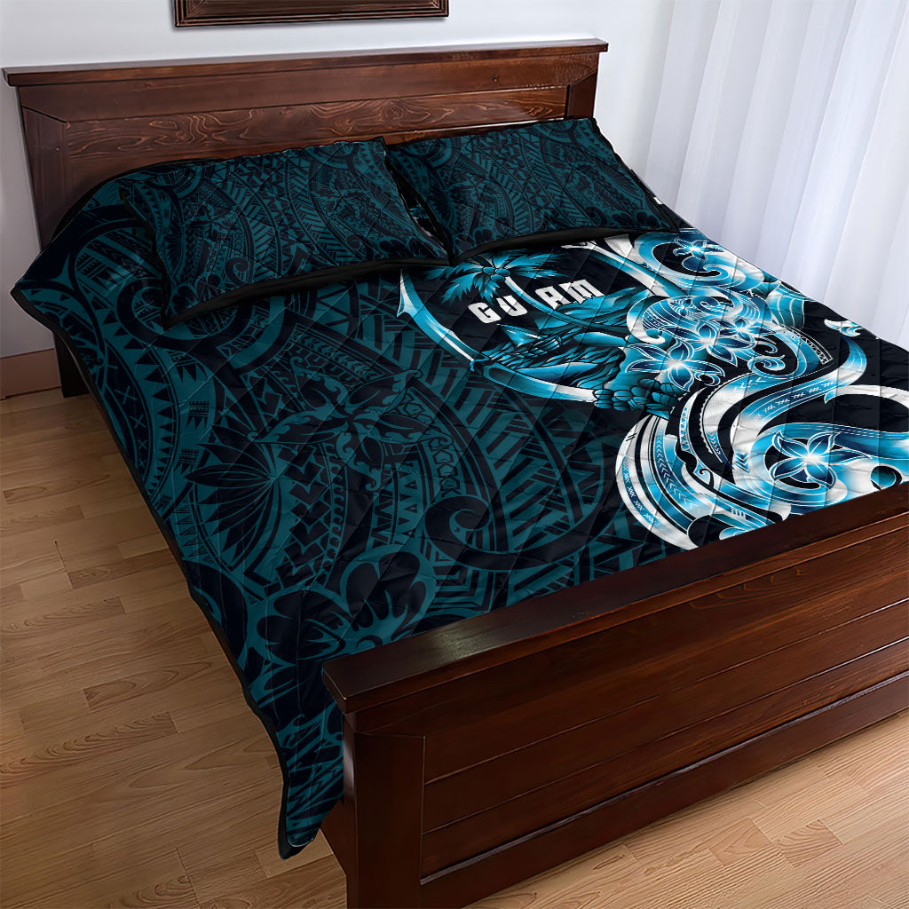 Asut Guam Chamorro Quilt Bed Set Guahan Seal Tattoo LT14 - Polynesian Pride