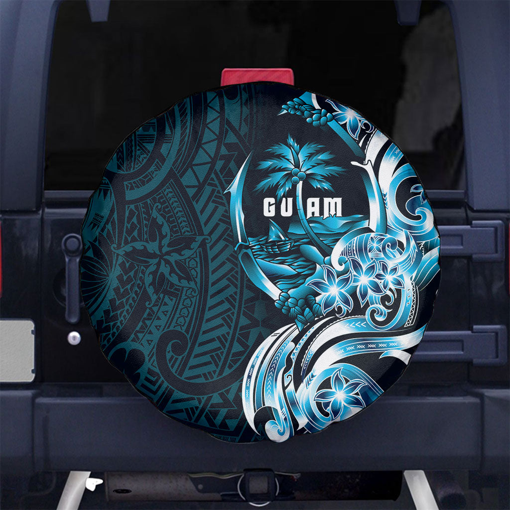 Asut Guam Chamorro Spare Tire Cover Guahan Seal Tattoo LT14 No hole Blue - Polynesian Pride