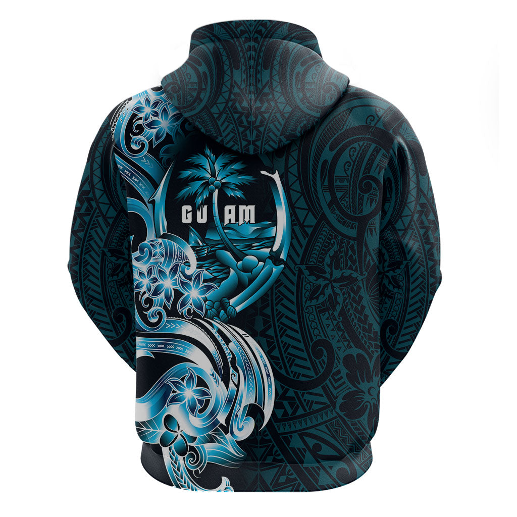 Asut Guam Chamorro Zip Hoodie Guahan Seal Tattoo LT14 - Polynesian Pride