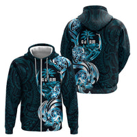 Asut Guam Chamorro Zip Hoodie Guahan Seal Tattoo LT14 - Polynesian Pride