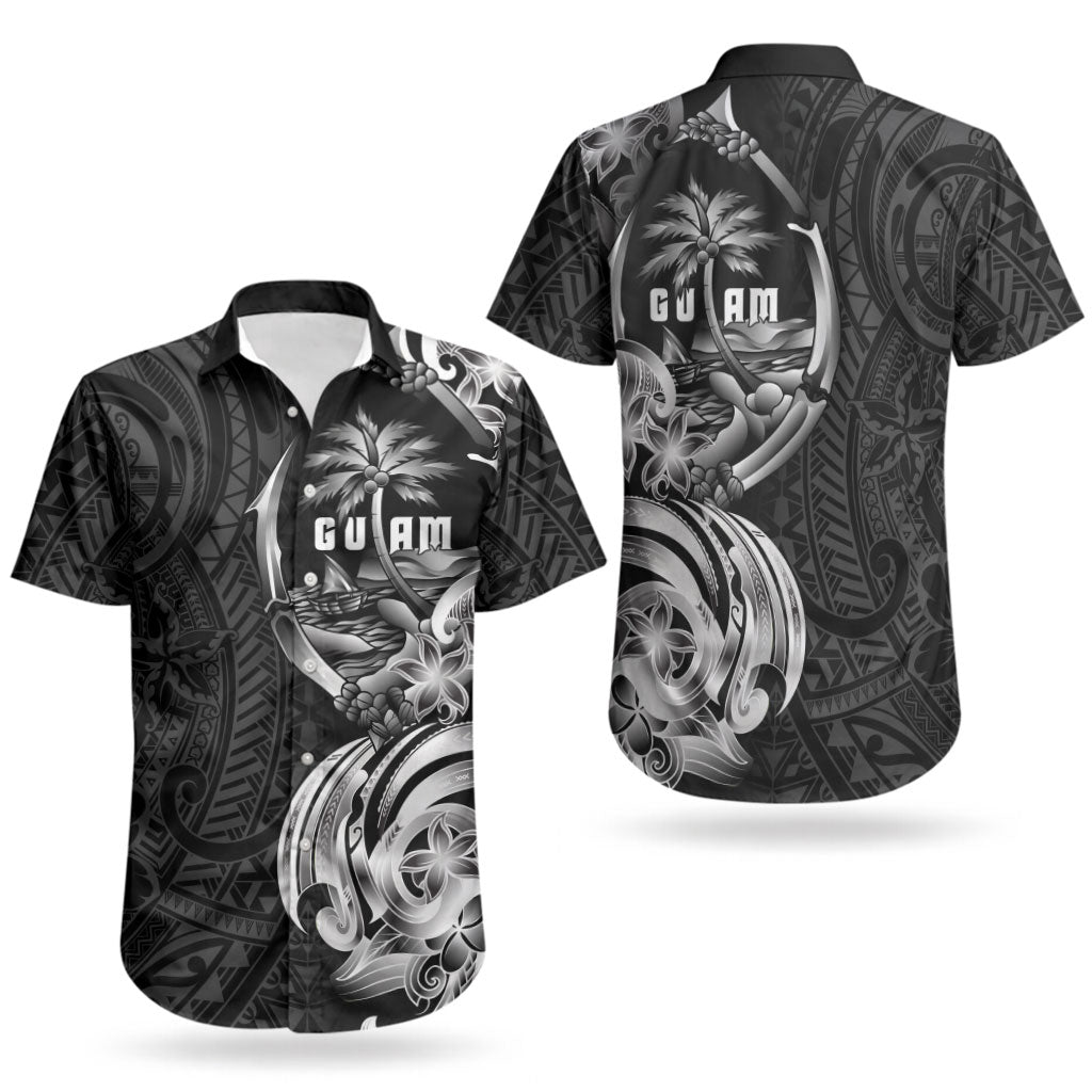 Attelong Guam Chamorro Couples Matching Tank Maxi Dress and Hawaiian Shirt Guahan Seal Tattoo LT14 - Polynesian Pride