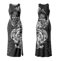 Attelong Guam Chamorro Couples Matching Tank Maxi Dress and Hawaiian Shirt Guahan Seal Tattoo LT14 - Polynesian Pride