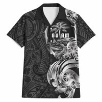 Attelong Guam Chamorro Hawaiian Shirt Guahan Seal Tattoo LT14 Black - Polynesian Pride