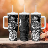 Attelong Guam Chamorro Tumbler With Handle Guahan Seal Tattoo LT14 - Polynesian Pride