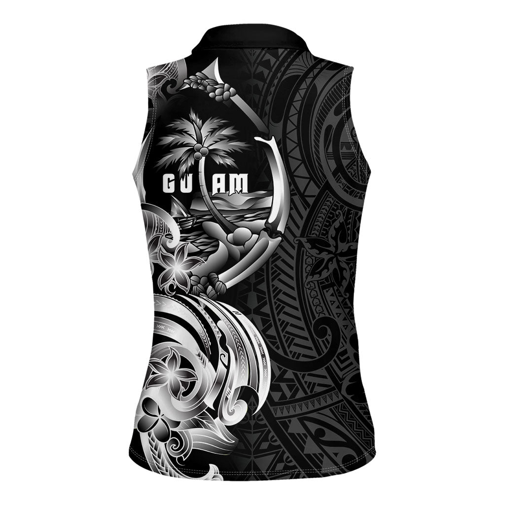 Attelong Guam Chamorro Women Sleeveless Polo Shirt Guahan Seal Tattoo LT14 - Polynesian Pride