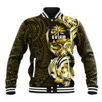 Amariyu Guam Chamorro Baseball Jacket Guahan Seal Tattoo LT14 Unisex Yellow - Polynesian Pride