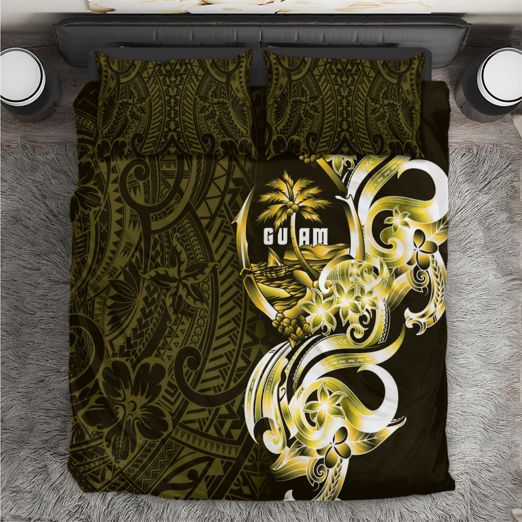 Amariyu Guam Chamorro Bedding Set Guahan Seal Tattoo LT14 Yellow - Polynesian Pride