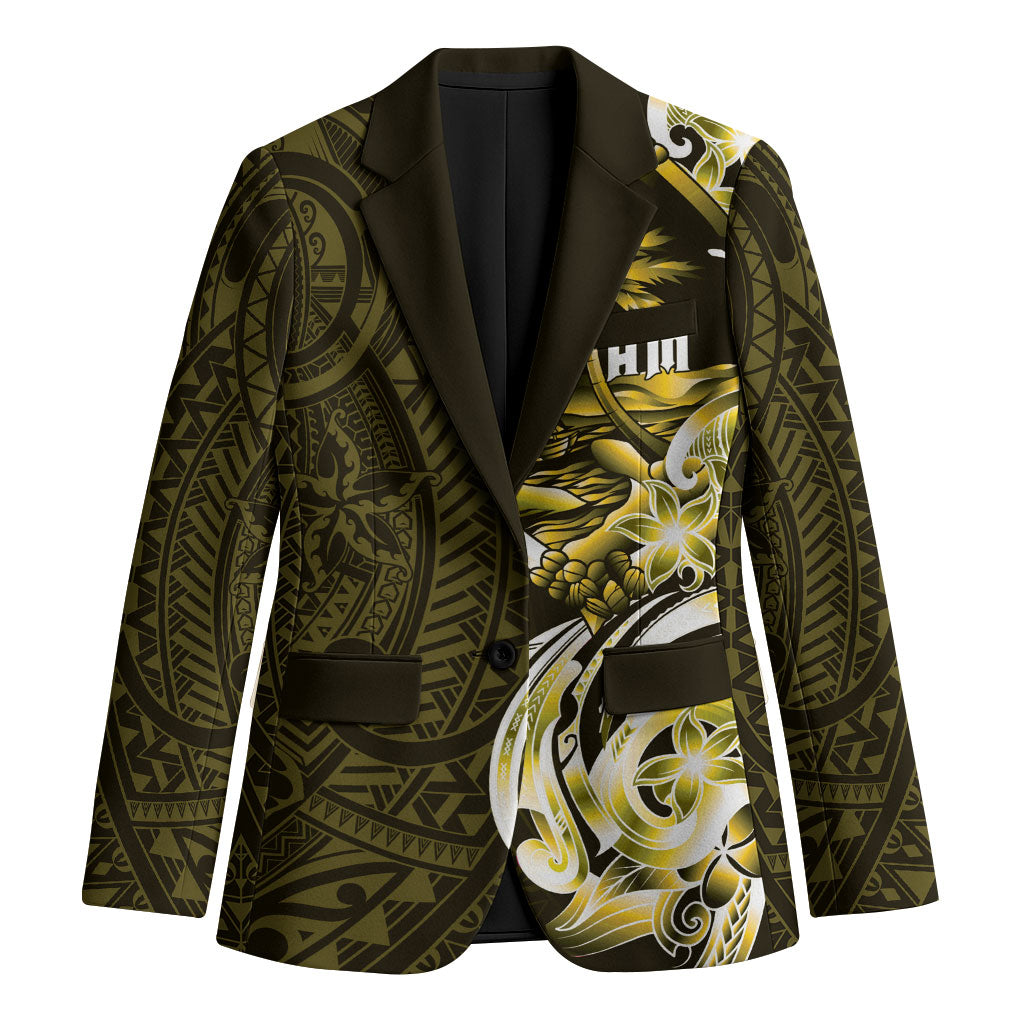 Amariyu Guam Chamorro Blazer Guahan Seal Tattoo LT14 Unisex Yellow - Polynesian Pride