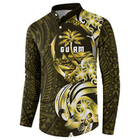 Amariyu Guam Chamorro Button Sweatshirt Guahan Seal Tattoo LT14 - Polynesian Pride