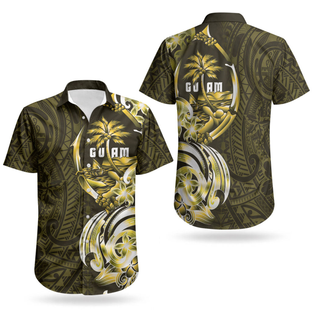 Amariyu Guam Chamorro Couples Matching Mermaid Dress and Hawaiian Shirt Guahan Seal Tattoo LT14 - Polynesian Pride