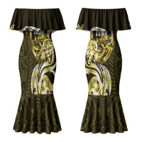 Amariyu Guam Chamorro Couples Matching Mermaid Dress and Hawaiian Shirt Guahan Seal Tattoo LT14 - Polynesian Pride