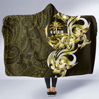 Amariyu Guam Chamorro Hooded Blanket Guahan Seal Tattoo LT14 One Size Yellow - Polynesian Pride