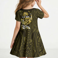 Amariyu Guam Chamorro Kid Short Sleeve Dress Guahan Seal Tattoo LT14 - Polynesian Pride