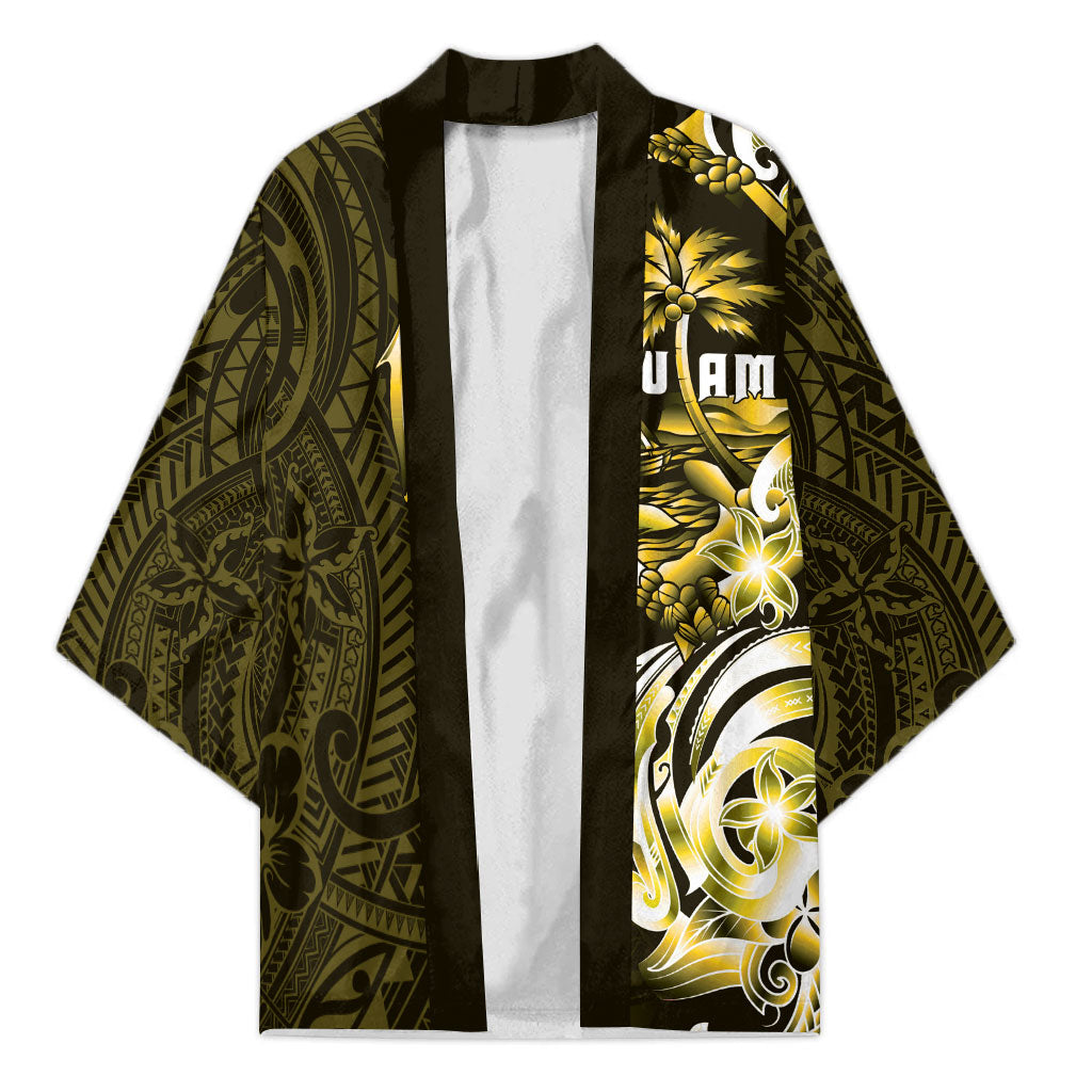 Amariyu Guam Chamorro Kimono Guahan Seal Tattoo LT14 Unisex Yellow - Polynesian Pride