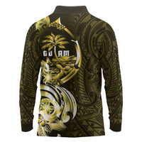 Amariyu Guam Chamorro Long Sleeve Polo Shirt Guahan Seal Tattoo LT14 - Polynesian Pride