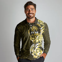Amariyu Guam Chamorro Long Sleeve Polo Shirt Guahan Seal Tattoo LT14 - Polynesian Pride