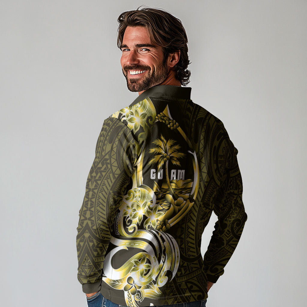 Amariyu Guam Chamorro Long Sleeve Polo Shirt Guahan Seal Tattoo LT14 - Polynesian Pride