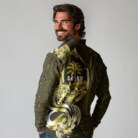 Amariyu Guam Chamorro Long Sleeve Polo Shirt Guahan Seal Tattoo LT14 - Polynesian Pride