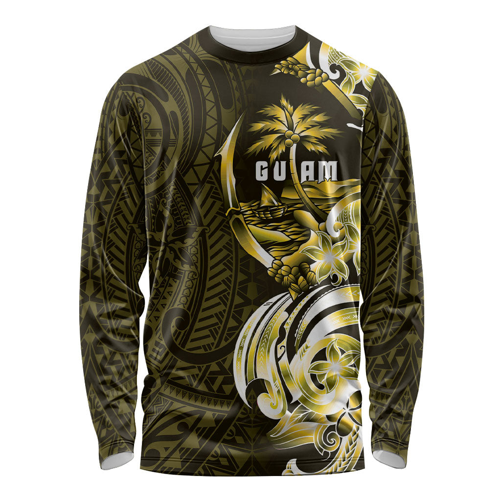 Amariyu Guam Chamorro Long Sleeve Shirt Guahan Seal Tattoo LT14 Unisex Yellow - Polynesian Pride