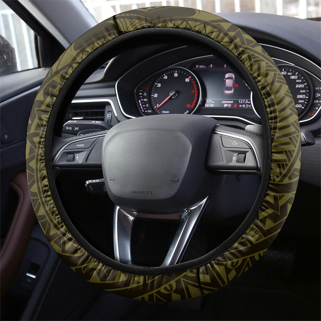 Amariyu Guam Chamorro Steering Wheel Cover Guahan Seal Tattoo LT14 - Polynesian Pride