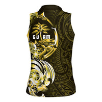 Amariyu Guam Chamorro Women Sleeveless Polo Shirt Guahan Seal Tattoo LT14 - Polynesian Pride