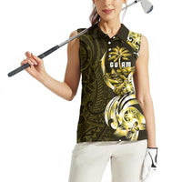 Amariyu Guam Chamorro Women Sleeveless Polo Shirt Guahan Seal Tattoo LT14 - Polynesian Pride