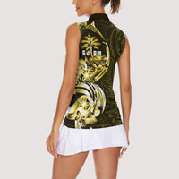 Amariyu Guam Chamorro Women Sleeveless Polo Shirt Guahan Seal Tattoo LT14 - Polynesian Pride