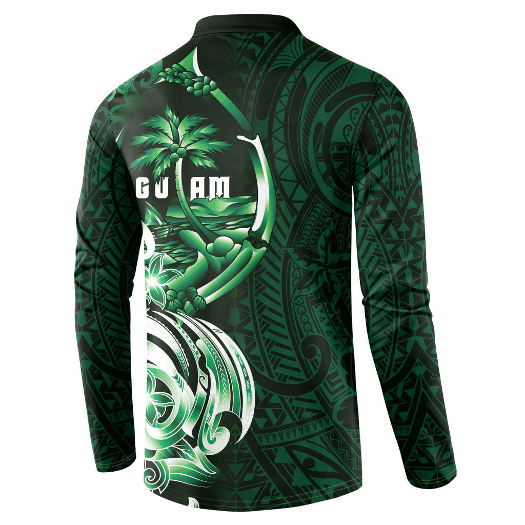 Betde Guam Chamorro Button Sweatshirt Guahan Seal Tattoo LT14 - Polynesian Pride