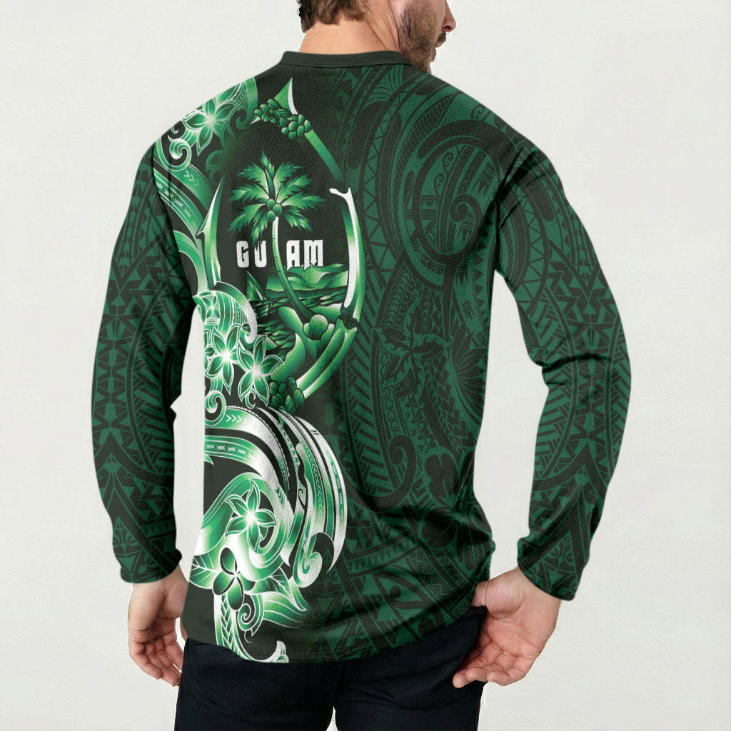 Betde Guam Chamorro Button Sweatshirt Guahan Seal Tattoo LT14 - Polynesian Pride