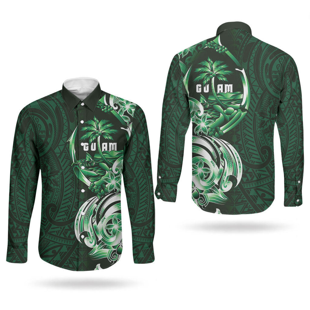 Betde Guam Chamorro Couples Matching Short Sleeve Bodycon Dress and Long Sleeve Button Shirt Guahan Seal Tattoo LT14 - Polynesian Pride