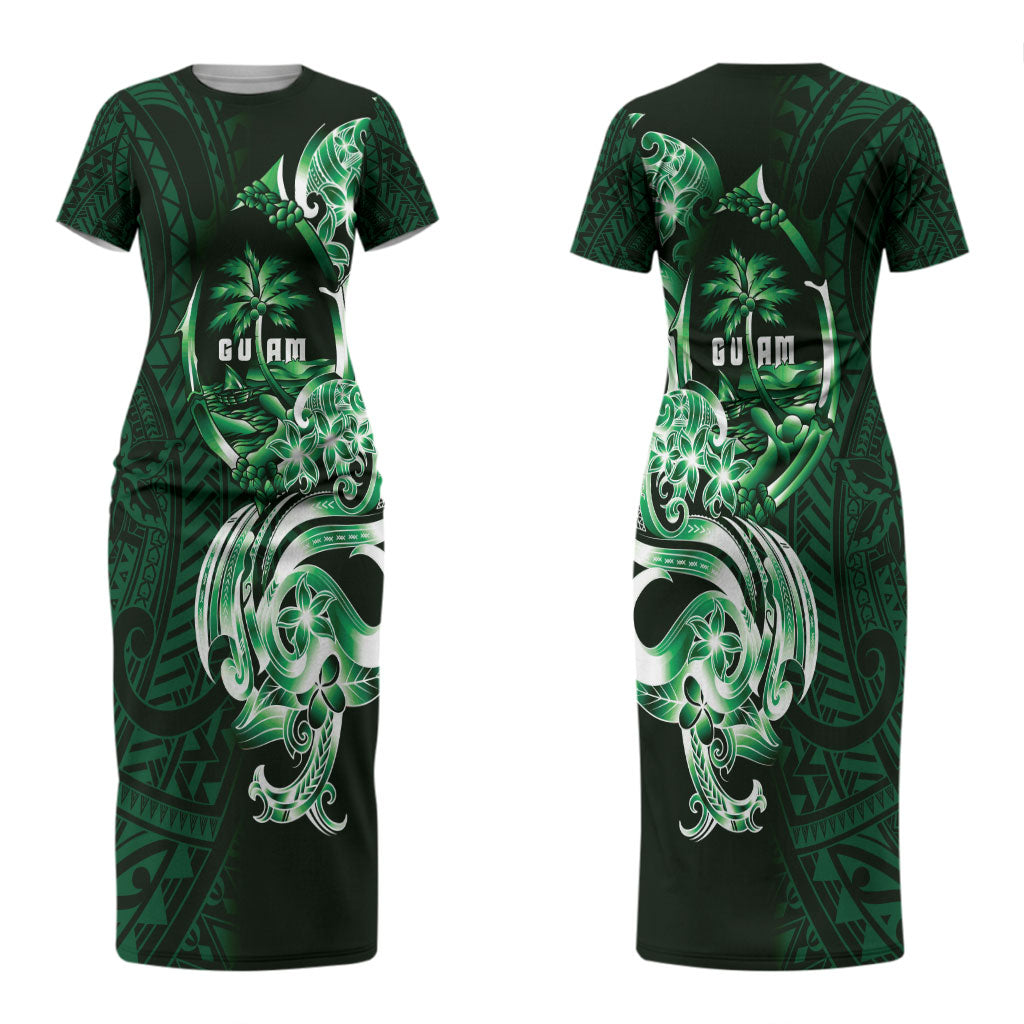 Betde Guam Chamorro Couples Matching Short Sleeve Bodycon Dress and Long Sleeve Button Shirt Guahan Seal Tattoo LT14 - Polynesian Pride