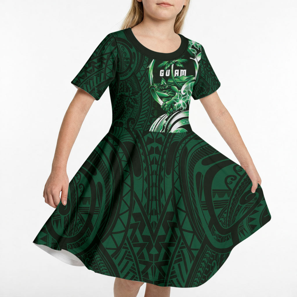 Betde Guam Chamorro Kid Short Sleeve Dress Guahan Seal Tattoo LT14 - Polynesian Pride