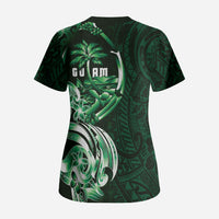 Betde Guam Chamorro Scrub Top Guahan Seal Tattoo LT14 - Polynesian Pride