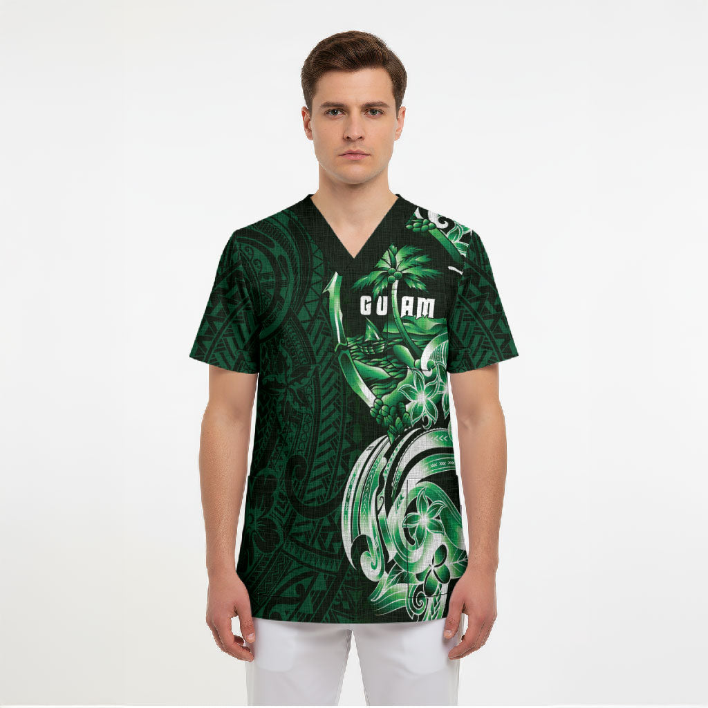Betde Guam Chamorro Scrub Top Guahan Seal Tattoo LT14 - Polynesian Pride