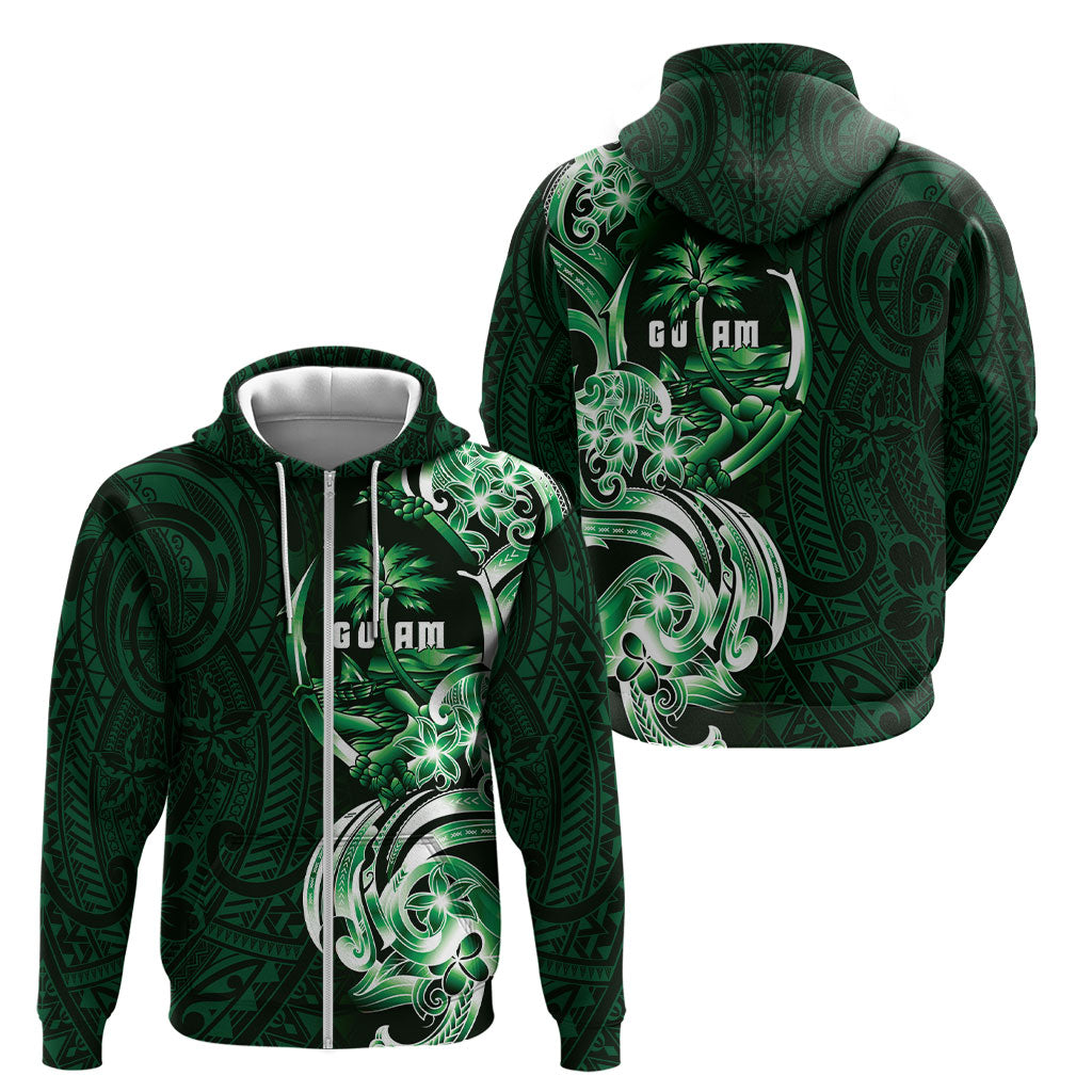 Betde Guam Chamorro Zip Hoodie Guahan Seal Tattoo LT14 - Polynesian Pride